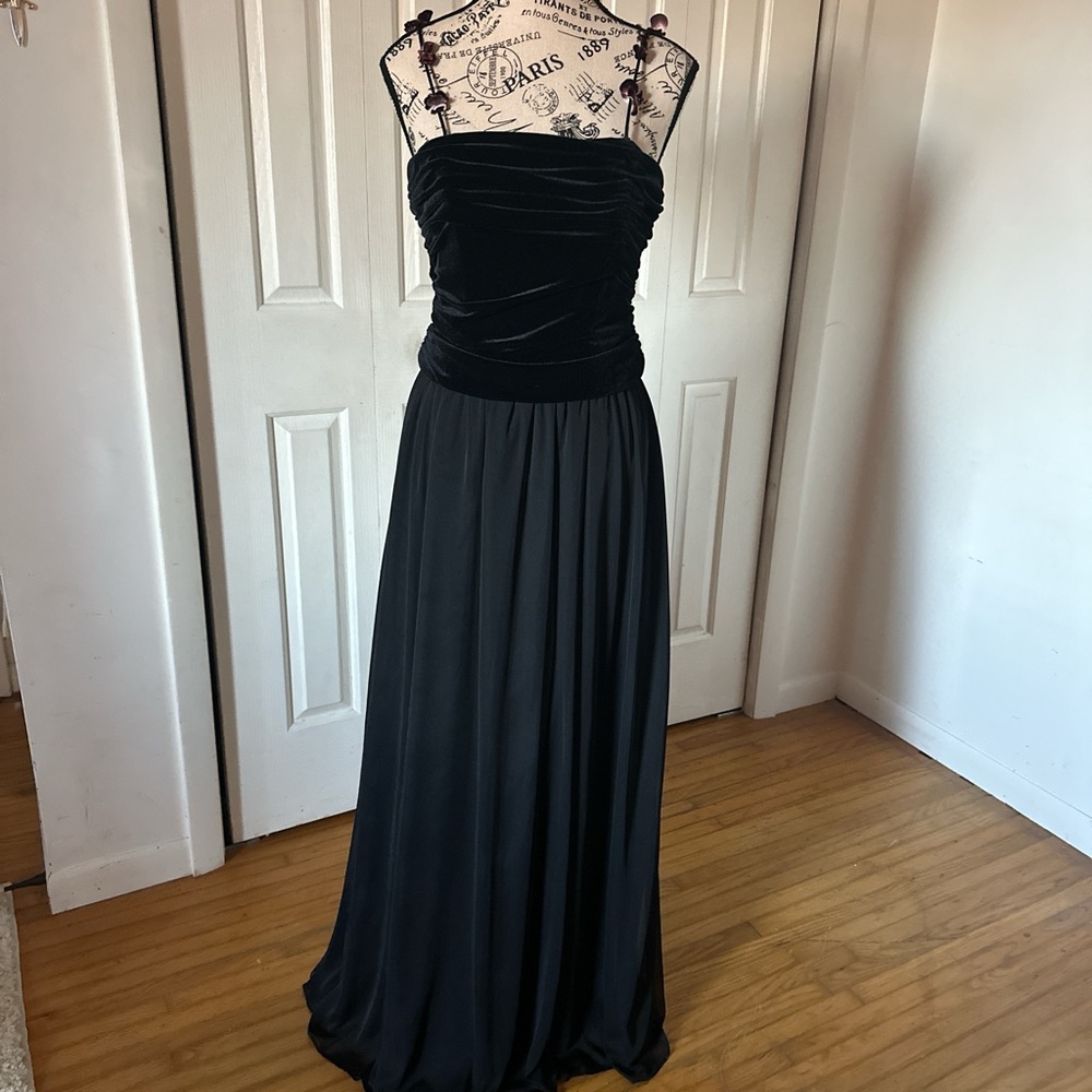 Velvet Floral Maxi Dress
